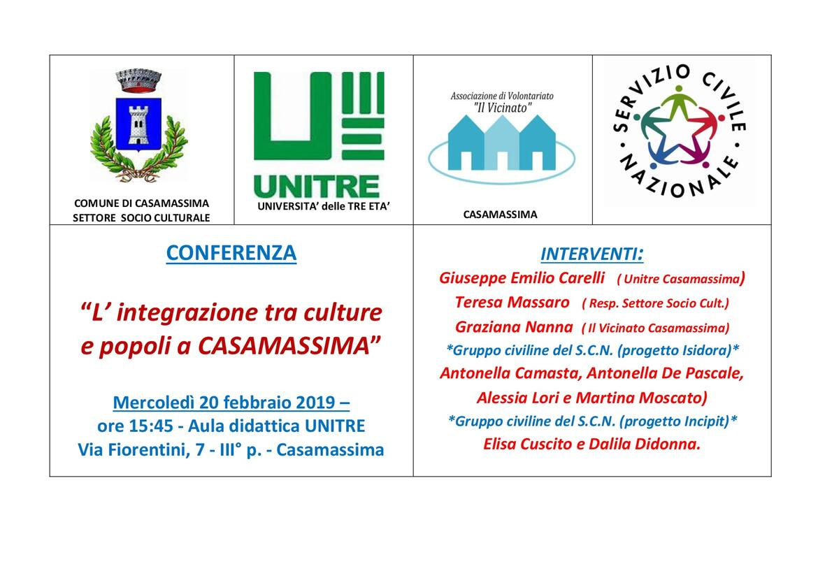 Immagine: Integrazione tra culture e popoli a Casamassima